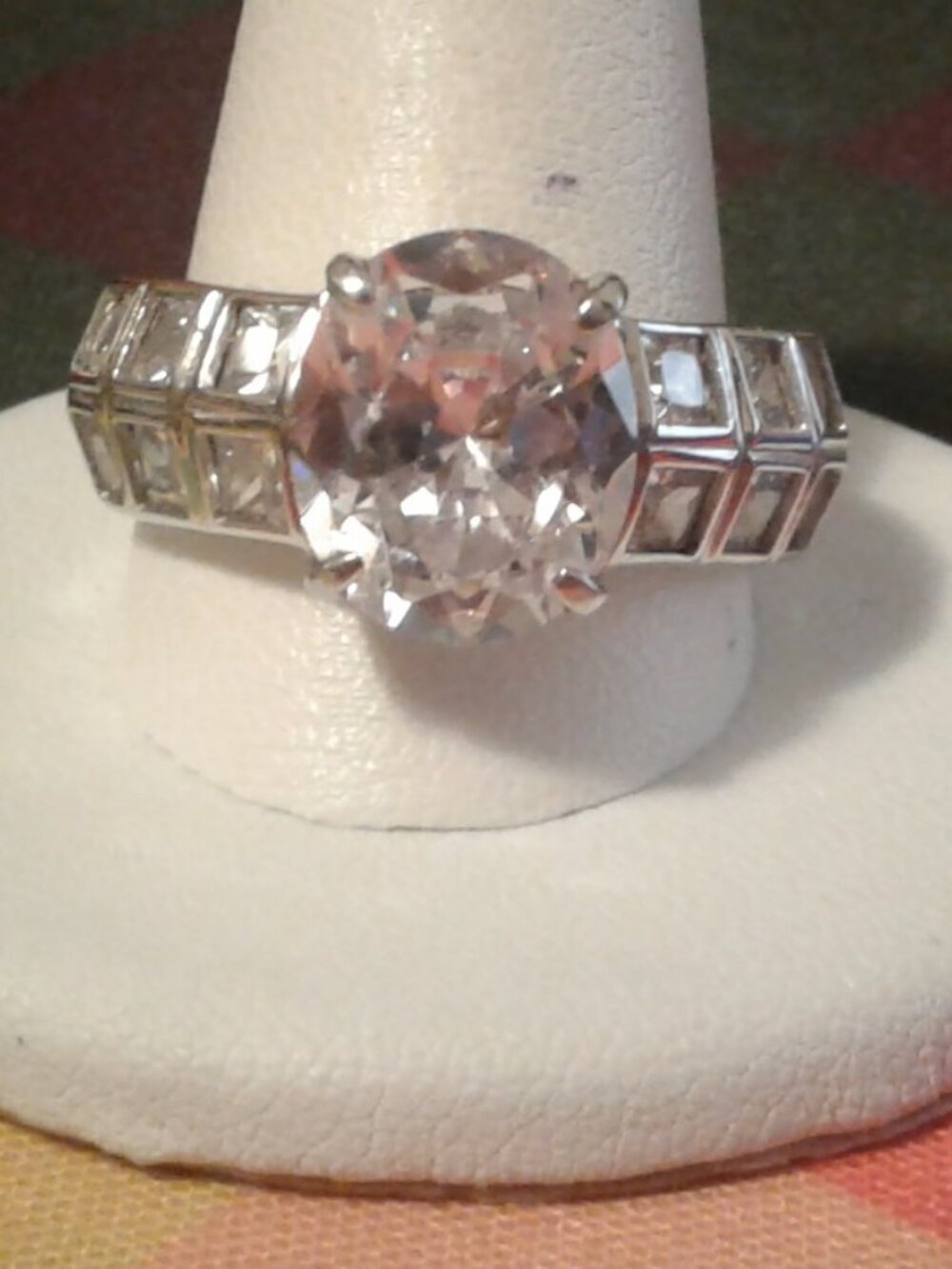 BJH077 Bella Luce CZ Platinum Plated Center Design Ring 9.01ctw. Sz. 11 LNC